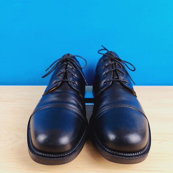 Bostonian Strada First flex Mens Size 13 Shoes Italy Derby Black Leather Cap toe main image 5
